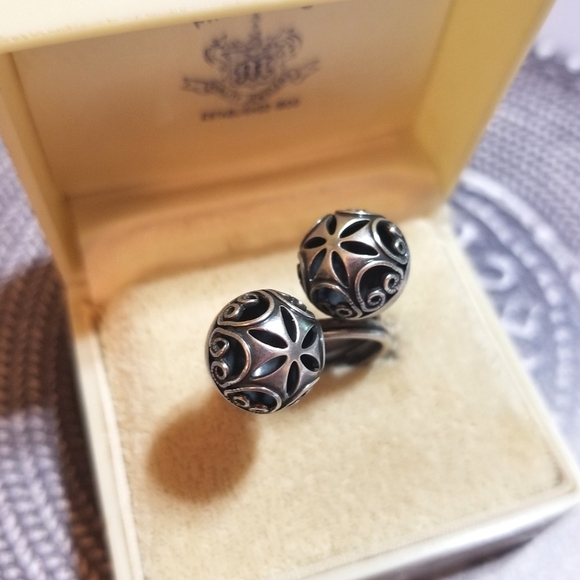 1800s EXTREMELY RARE Pomander Ring  Sterling Silver - Picture 2 of 9